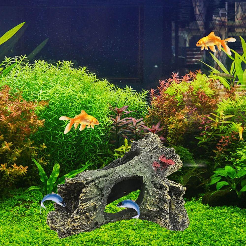Multifunction Escape Hole Artificial Dead Wood 2024 Aquarium Hollow Tree