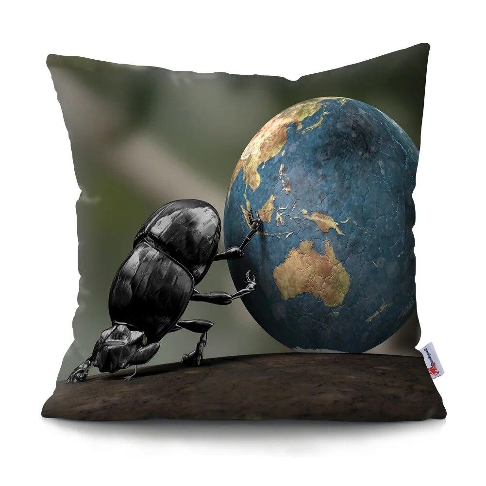 Roztomilá legrační zvířátka povlak na polštář pohovka do auta domácí dekorace povlak na polštář polyester