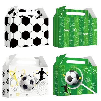 Soccer Party Boxes, 24pcs Soccer Party Favor Boxes Soccer Ball Party Boxes Candy Boxes for Soccer Birthday Party Decorations