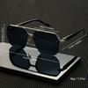 Unisex Retro Metal Frame Fashionable Glasses with Gradient Lenses