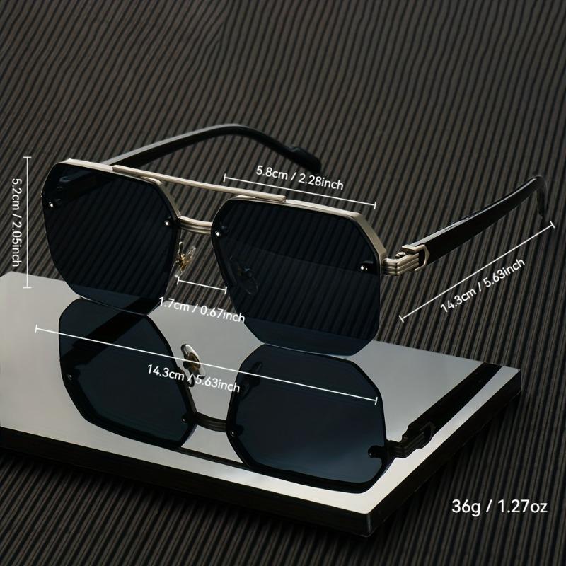 Unisex Retro Metal Frame Fashionable Glasses with Gradient Lenses