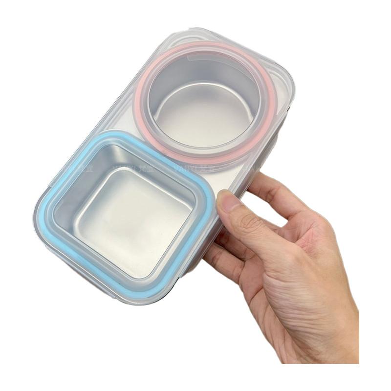 Stainless Steel Divided Lunch Box Leak Proof Food Storage Container Sealed Bento Box For School Office Picnic Daily Lunch Use