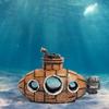 Creative Aquarium Sunken Ship Decorations Resin Pirate Ship Submarines Ornaments Landscaping For Small Medium Fish Tank