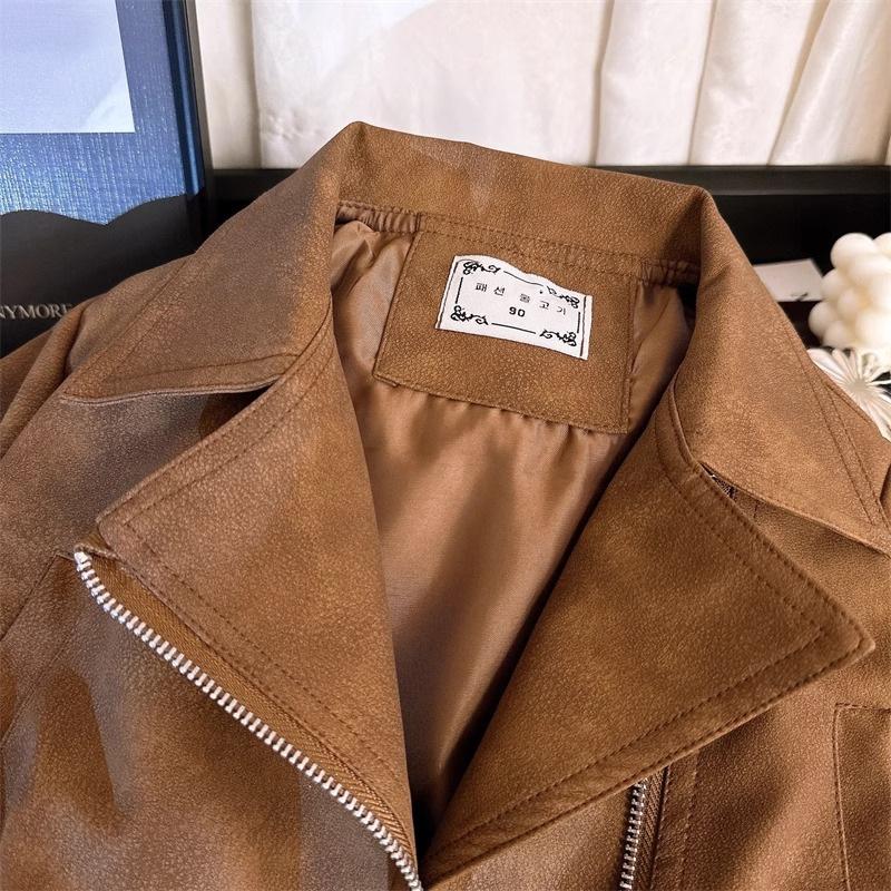 Giacca Autunno Primavera da Ragazza Cappotto in Pelle Artificiale per Bambini Capispalla Resistente