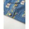 French Arielle De Pinto Kidsren's Denim Jacket, Fashionable New Style, Autumn Clothing for Girls, Stylish Tops