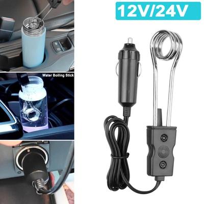 12V 24V Taşınabilir Araba Daldırma Isıtıcı Güvenli Moda Otomatik Elektrikli Çay Kahve Su Isıtıcı Sigara rette Çakmak Fişi #47 Seyahat için Kamp Dış Mekan