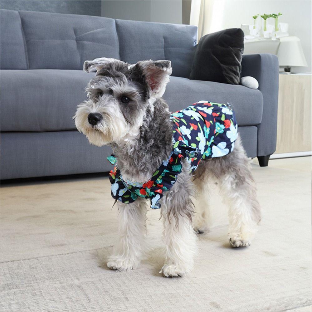 High-end Pet Princess Dress Soft Pet Suspender Dress Fashion Dog Floral Dress  Summer