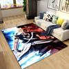 Bleach Japan Anime Cartoon Area Tapete Grande, Tapete de Carpete para Sala de Estar Quarto Sofá Capacho Decoração, Tapete de Piso Antiderrapante para Brincar de Criança