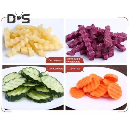 1/2 buc Tăiător de cartofi Cutter Crinkle Cutter din oțel inoxidabil Crinkle Chip Cutter Mașină de tăiat cartofi prăjiți Cartofi prăjiți Cutter de legume Tocător de bucătărie