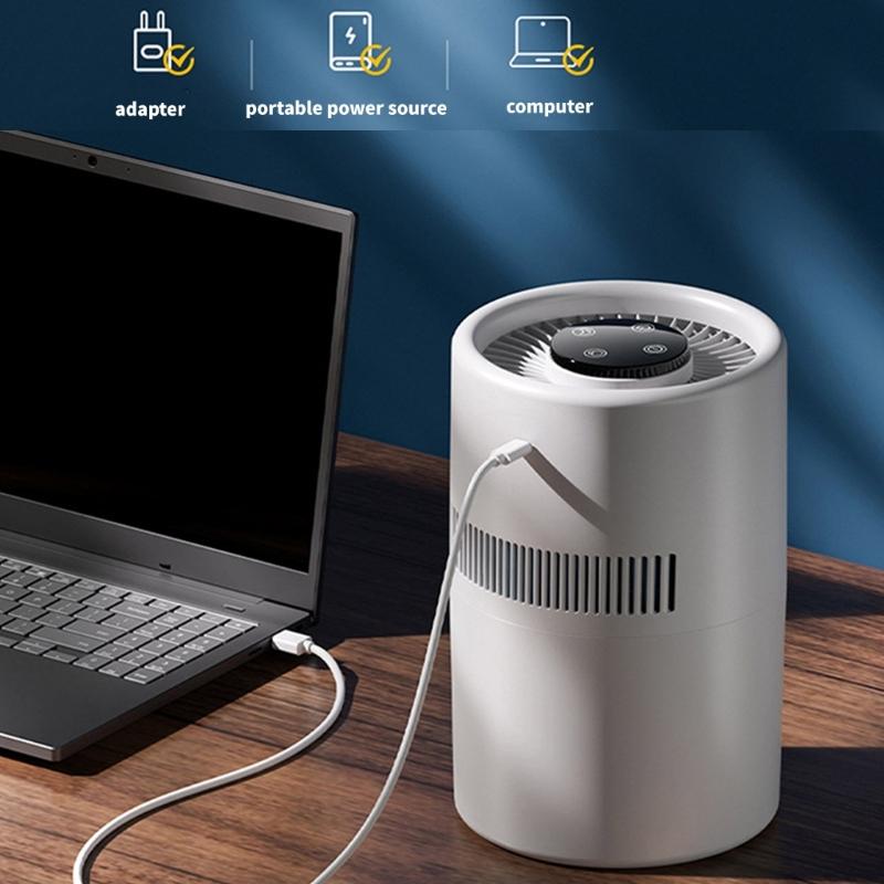 Desktop Air Purifiers Filter Portable Air Cleaner Odor Remover Air Freshener for Bedroom Office Small Air Purifiers