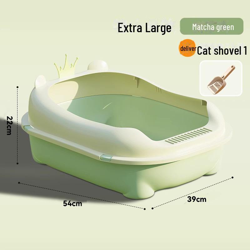 Thickened Semi-Enclosed Oversized Splash-Proof Cat Litter Box