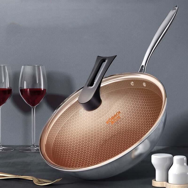 Kangbakh 32cm 3-Layer 304 Stainless Steel Wok