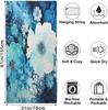 Oversized Blue Flower Beach Towel - for Women Girls, Microfiber Lightweight Sandproof Quick Dry Towel, Suitable Pool Yoga Bath