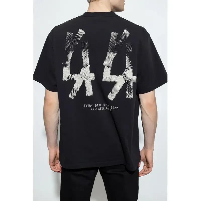 44 Label Group Den senaste explosiva amerikanska retro koreanska trenden Unisex Storlek S-4xl 100% Bomulls T-shirt Hög Kvalitet och Hög Vikt