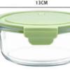 ZISIZ Round Glass Food Storage Container Set