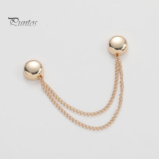 2 Stück Multifunktions-Magnet-Kleiderclip mit Kette, Mehrzweck-Clip aus Metall ohne Stift, Magnetstift zur Befestigung von Kleidung, Schals, Hosenbeinen und Manschetten