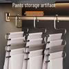5-Tier Multi-Layer Stainless Steel Pants Rack for Home and Dorm Wardrobes