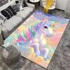 Colorful Unicorn In Starry Sky Fantasy Clouds Carpet Print Design Suitable for Use As an Anti-slip for Living Room Bedroom Sofas