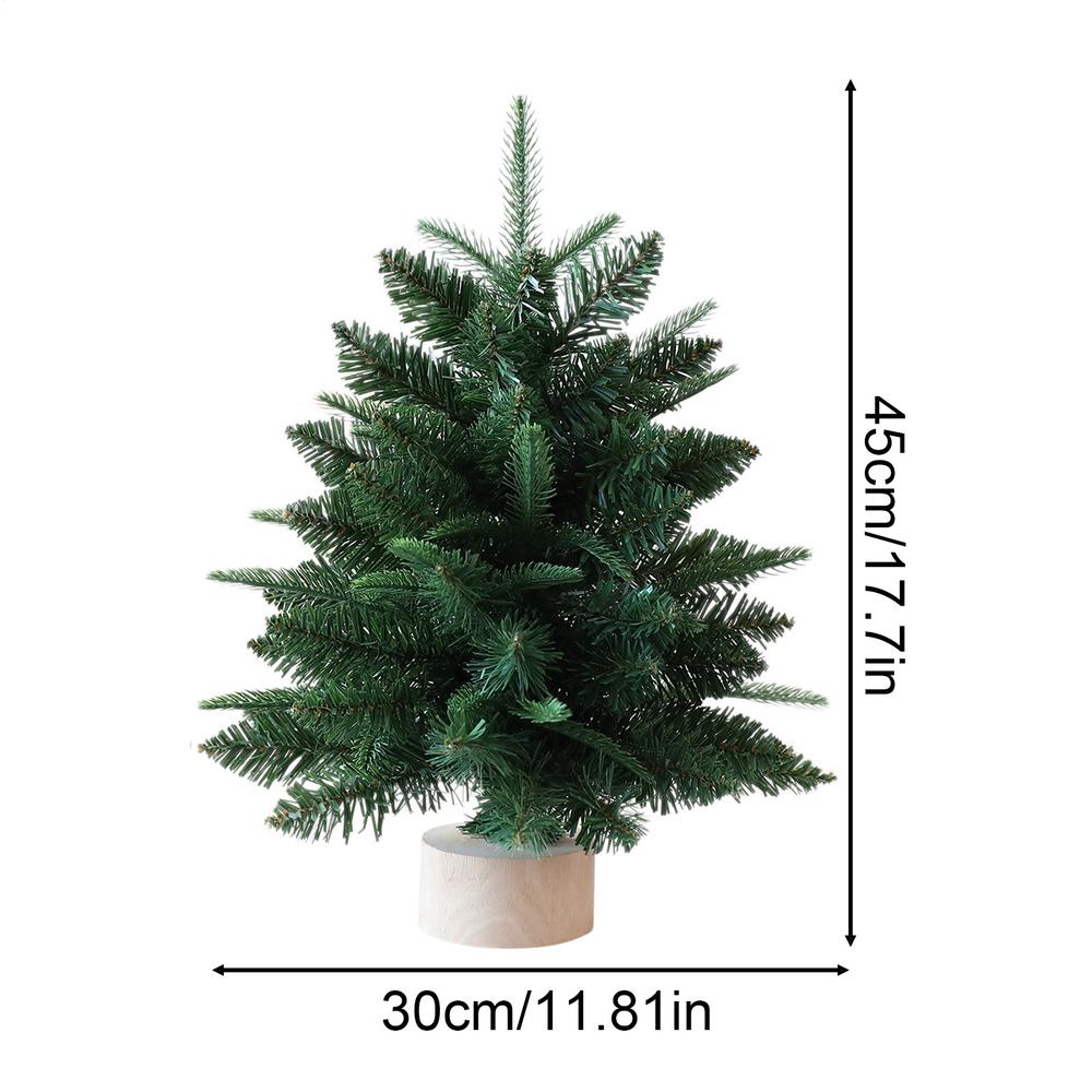 Mini Christmas Tree with Base Desktop Xmas Trees 45CM Cute Mini Christmas Tree New Year Decoration Ornaments 45x30cm