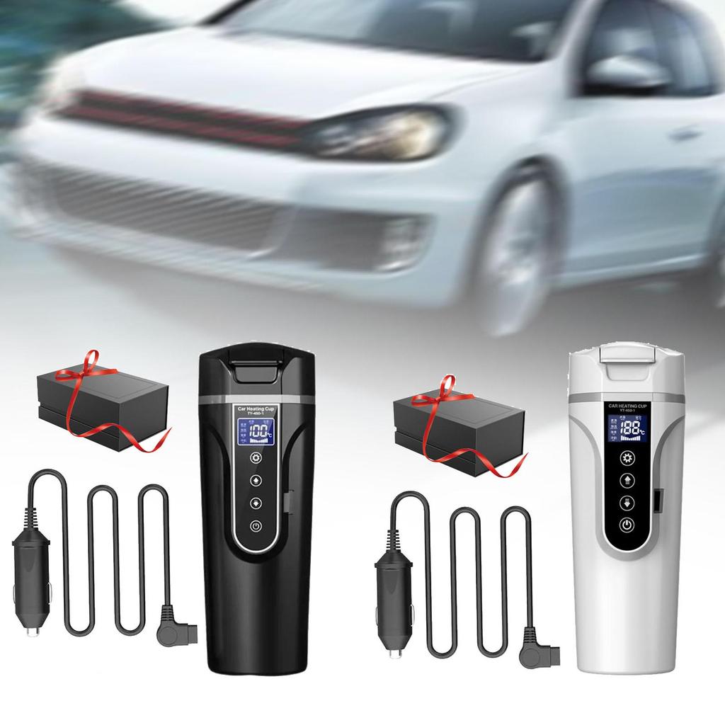24V/12V Car Traveling Kettle Heating Cup Adjustable Temps Mug Electric for Vehicles Auto