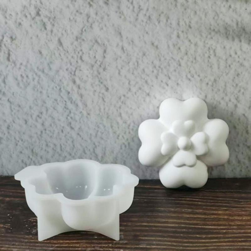 Wiederverwendbare Lebensmittelqualität Silikon Blume Form Form DIY Zement Gips Harze Handwerk Dekorative Wohnaccessoires Ornament