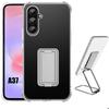 Case for Samsung Galaxy A37 5G, Shockproof Silicone Protection with Adjustable Stand Silver