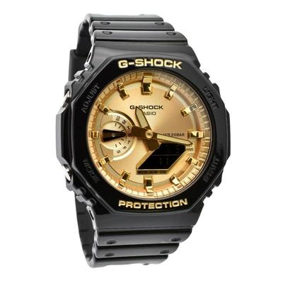 G-Shock Analog Digital Black And Gold Color Resin Strap Quartz GA-2100GB-1A 200M Men's Watch