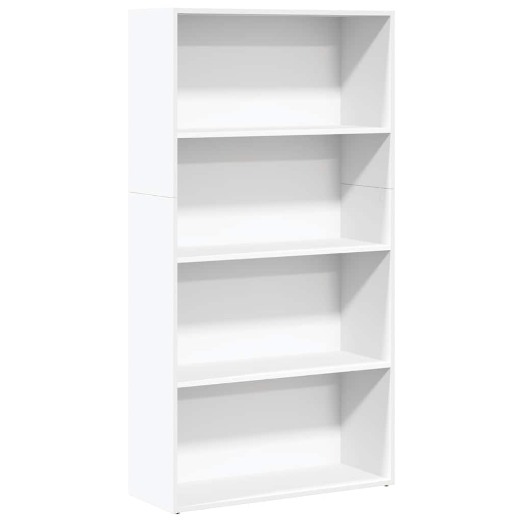 Vidaxl Bookshelf, White, 80X30X152 Cm, Wood-Based Material