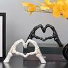 Gold Skeleton Figurine Skeleton Hands Statue Skeleton Heart Hands Figurine Set for Halloween Home Decor Resin Love for Shelf