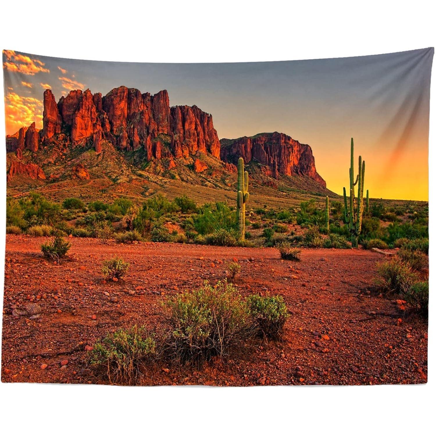 Tapestry of the Western Desert Cactus of Beleko 75x100