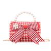 Butterfly Knot Stylish Girls Handbag Pearl Shoulder Bag For Children With Design Cute