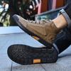 New Style Plus Size Men's Hand-Stitched Leather Martin Boots - Short, Lace-Up, Casual Footwear