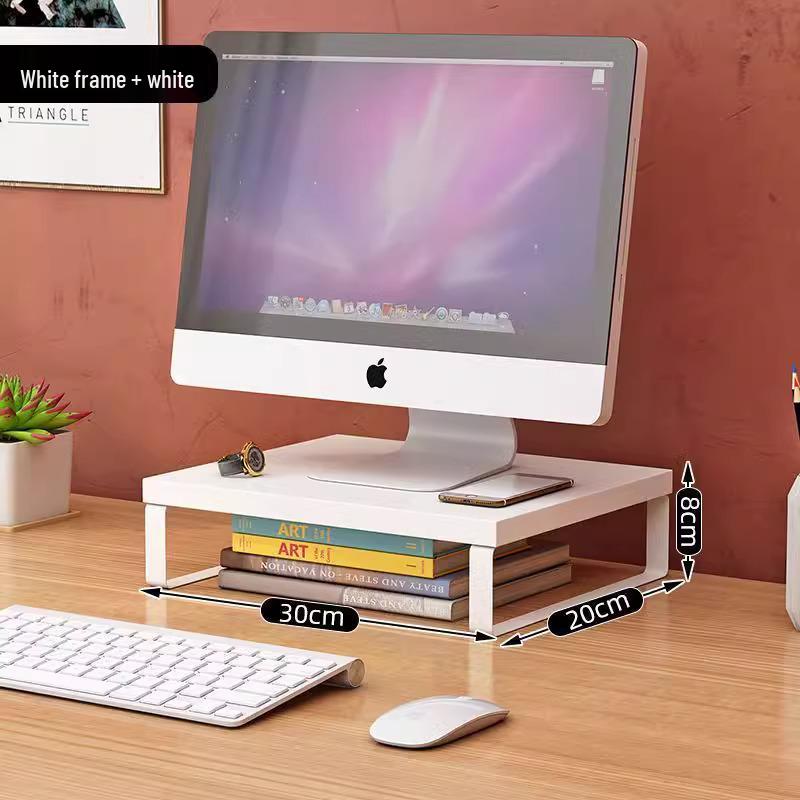 Desktop Bookshelf Monitor Riser and Storage Rack for Office Desk