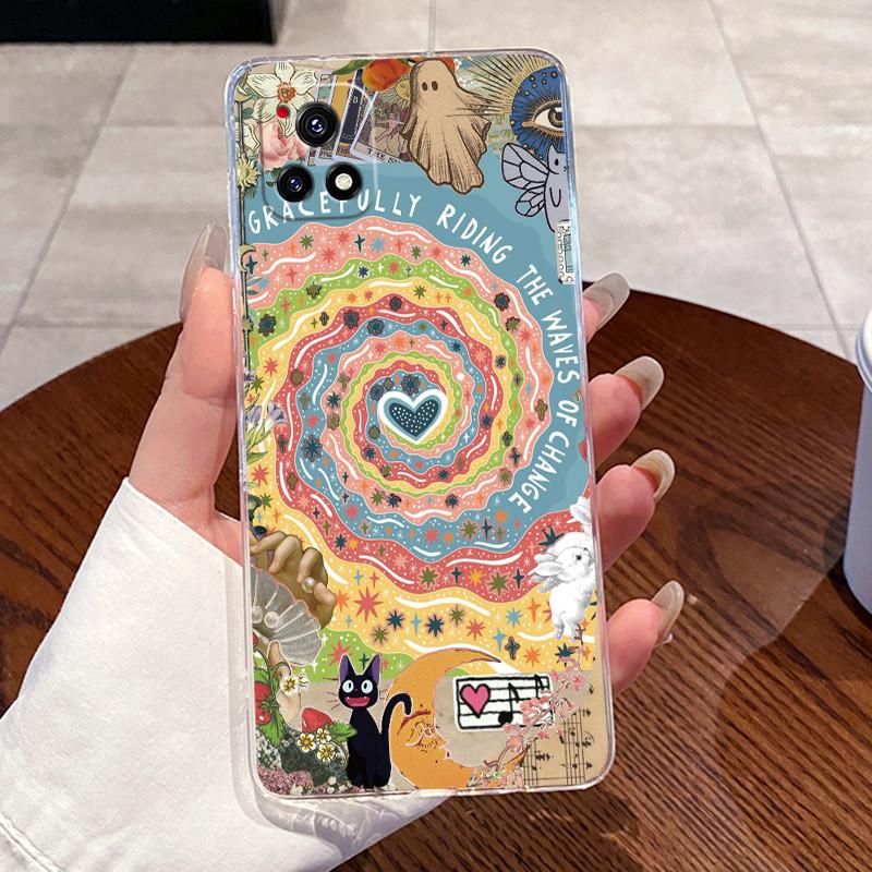 Case For Vivo Y52S Soft TPU Back Cover For Vivo Y31S Clear Silicone Jelly Shells Cute Rabbit Cat Dinasaur Phone Case Protective