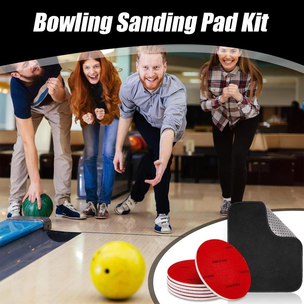 6pcs Bowling Ball Polishing sanding pad with 1pcs cleaning cloth Sanding Accessories Efficient cleaning Bowling Supplies