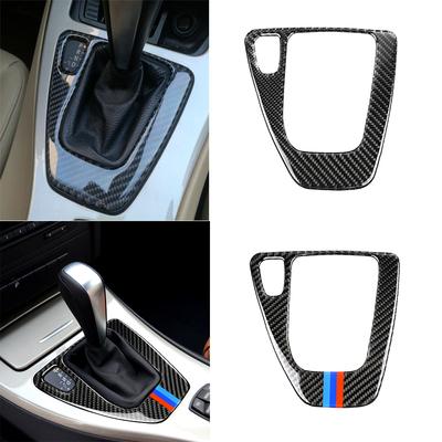 Για BMW Σειρά 3 E90 E92 E93 Κάλυμμα Πάνελ Ελέγχου Λεβιέ Ταχυτήτων Εσωτερικού από Ανθρακονήματα Αυτοκινήτου Αυτοκόλλητο Διακόσμησης Αξεσουάρ Αυτοκινήτου