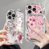 Butterfly Flowers Print Phone Case For iPhone 17 Pro Max Air 16e 16 15 14 13 Pro Max 12 11 Shockproof Luxury Plating TPU Cover