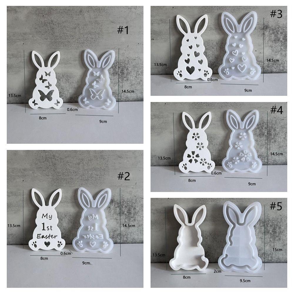 Hollow Bunny Plaster Drop Glue Mold Cartoon Rabbit Lamp Box Mold  Easter Ornament