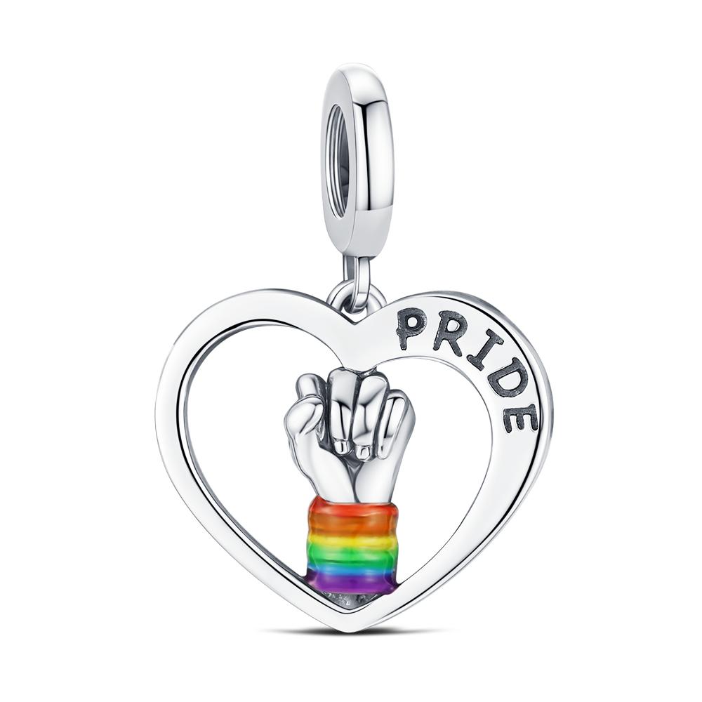 Copper Rainbow Charm Lgbtq Charms Jewelry Making Fit Bracelet To Make Good Wishes Gift For Expressing Love Equality