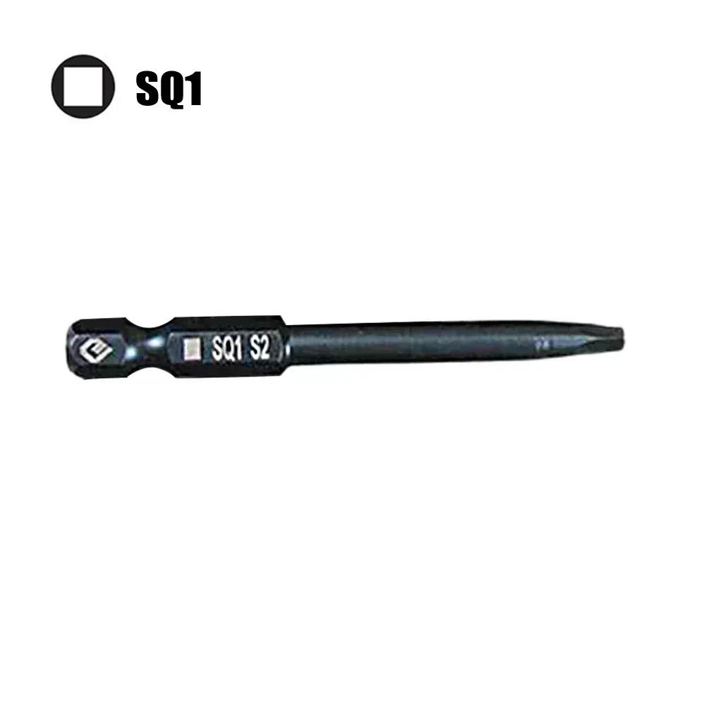1 Pc Square Head Magnetic Screwdriver Bit SQ0 SQ1 SQ2 SQ3 65mm Length 6.35mm Hex Shank For Electric Screwdriver Drill Tool Parts