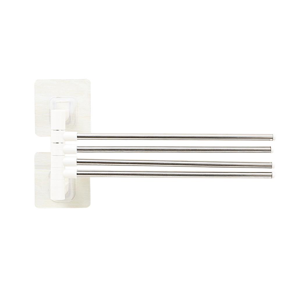 4 in 1 Rotate Punch  Kitchen Multifunction Bathroom Towel Hanger Rack