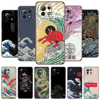 Japanische Welle Anime Dragon Fall für Xiaomi Mi Redmi POCO X3 NFC GT F3 M3 10T 11T 7 7A K20 K40 Pro 11i A2 11 Lite CiVi Abdeckung