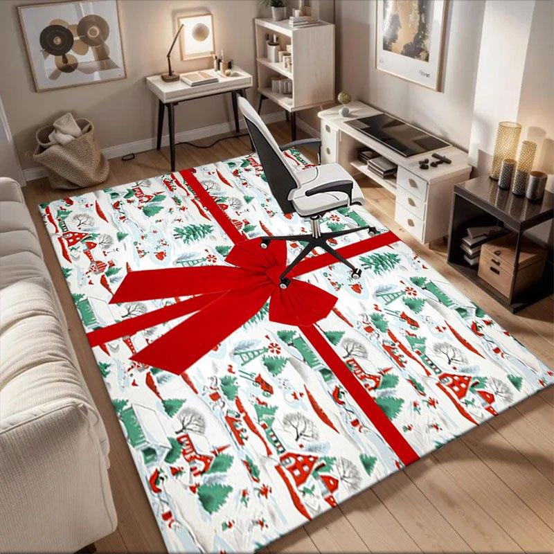 

Christmas Wrapping Paper - Vintage Christmas SceneOffice Mat Perfect for Home Decor Office Desk Chair Rugs Chair Carpet for office Polyester 60cm by 90cm