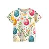 Barnmode Casual Kortärmad Påsktryck Rundhalsad T-shirt Topp