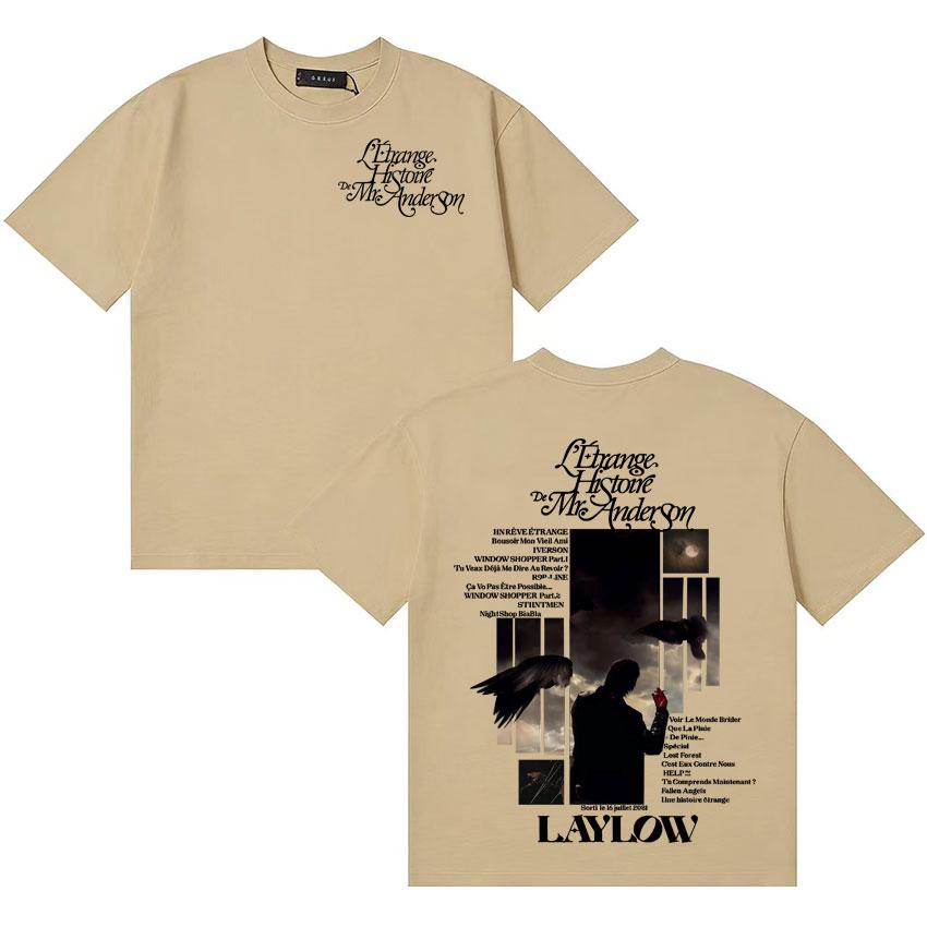 Rapper Laylow Album Letrange Histoire De Mranderson T Shirt Unisex Women High Quality Tshirt Classic Casual Short Sleeve Tshirts