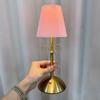 LED Desk Lamp Fabric Shade Rechargeable Atmosphere Night Light Warm Creative Luxury Decoration Bow Room Decor Desktop Ornament