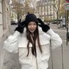 Hooded Imitation Fox Hair Fur Collar White Duck Down Jacket Women's Winter Waist Thin Warm Short