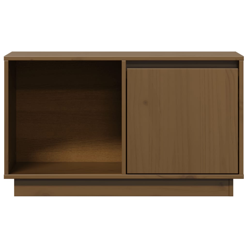 Vidaxl TV Cabinet, Honey Brown, 74X35X44 Cm, Solid Pine Wood