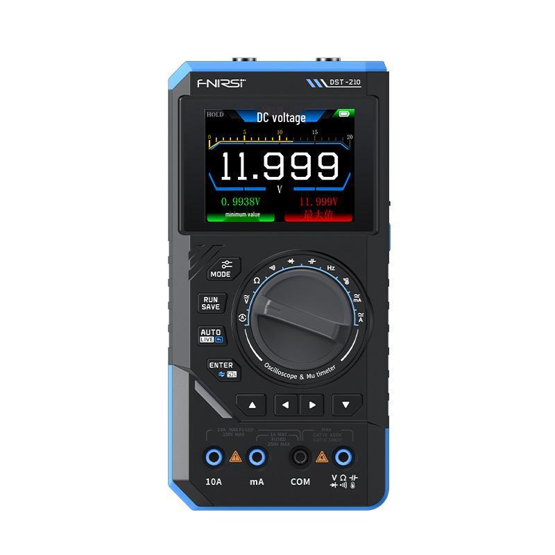 FNIRSI DST210/201 3-in-1 Multimeter: 10M Bandwidth, Oscilloscope, Signal Generator.