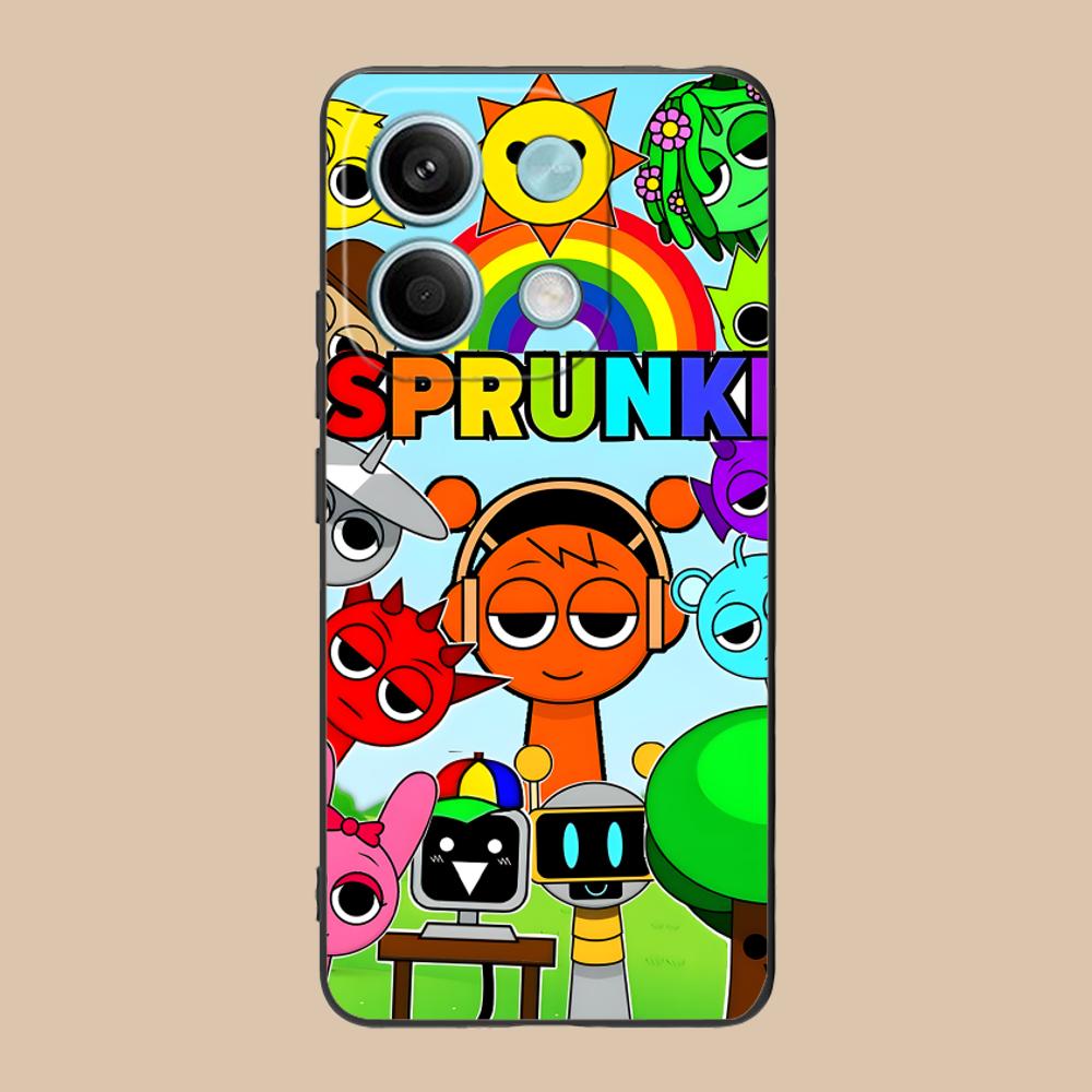 Anime Sprunki Music Mobile Phone Case for POCO M7 M6 M5 M4 M3 X7 X6 X5 X4 X3 Pro GT 5G Colorful Printing Cover Pretty Luxury
